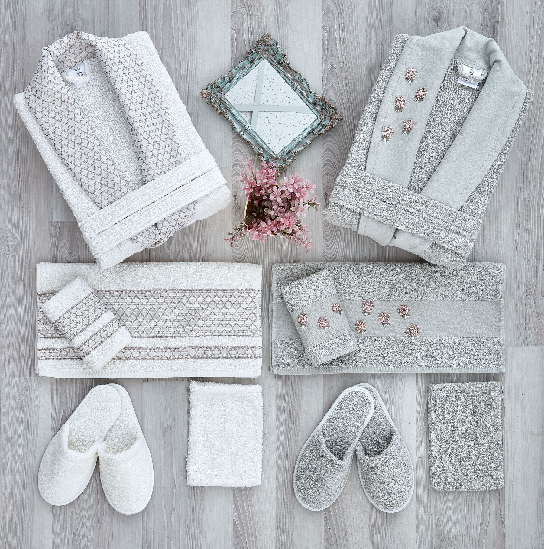 طقم ارواب 12 قطعة - بستاشيو وكريم