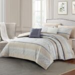 طقم لحاف مجوز 8 قطع - Casecade Tan