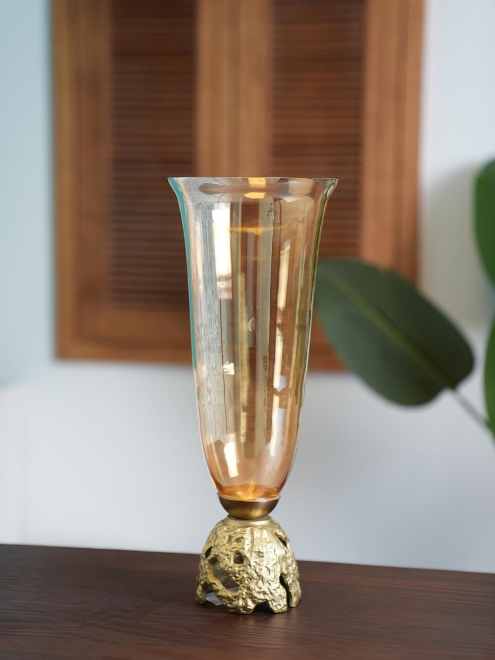 فازة زجاج قاعدة ألمنيوم - Juvale Vase