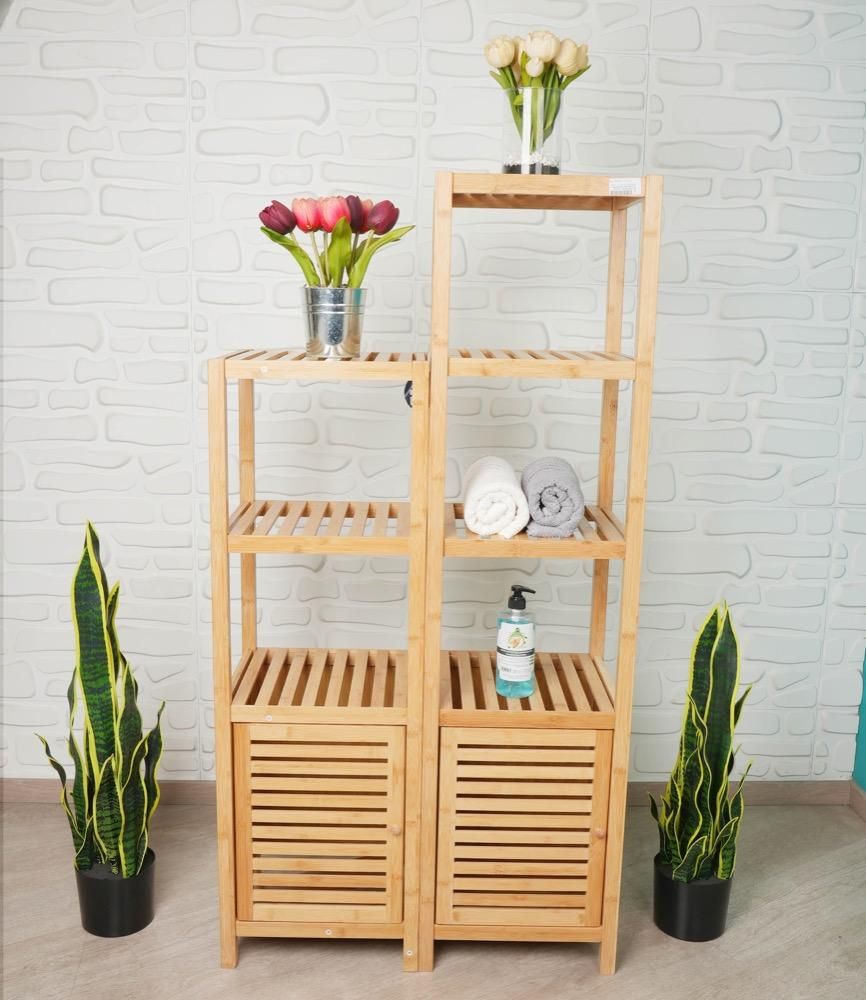 خزانة حمام خشب بامبو - Fend Plus