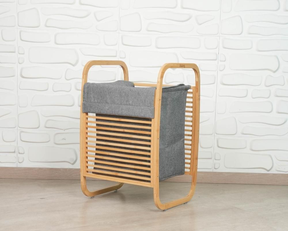 سلة غسيل قماش مع ستاند - Kouboo