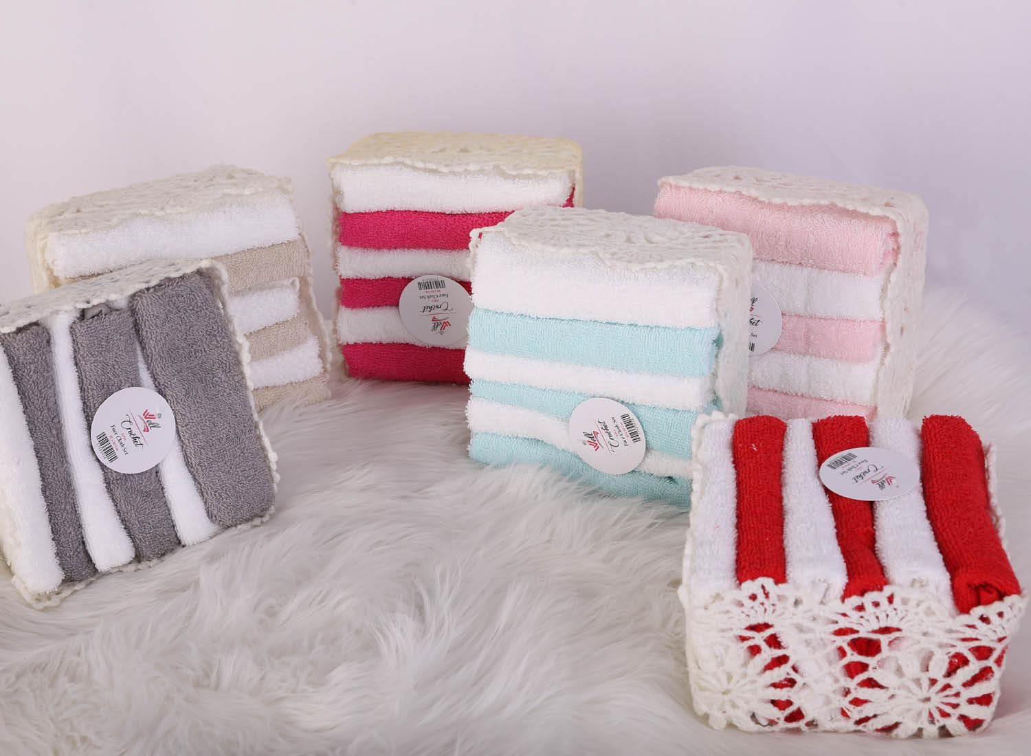 سلة بشاكير قطن 6 قطع - Crochet