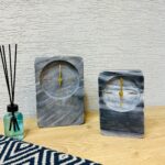 ساعة رخامية مستطيلة - Gray