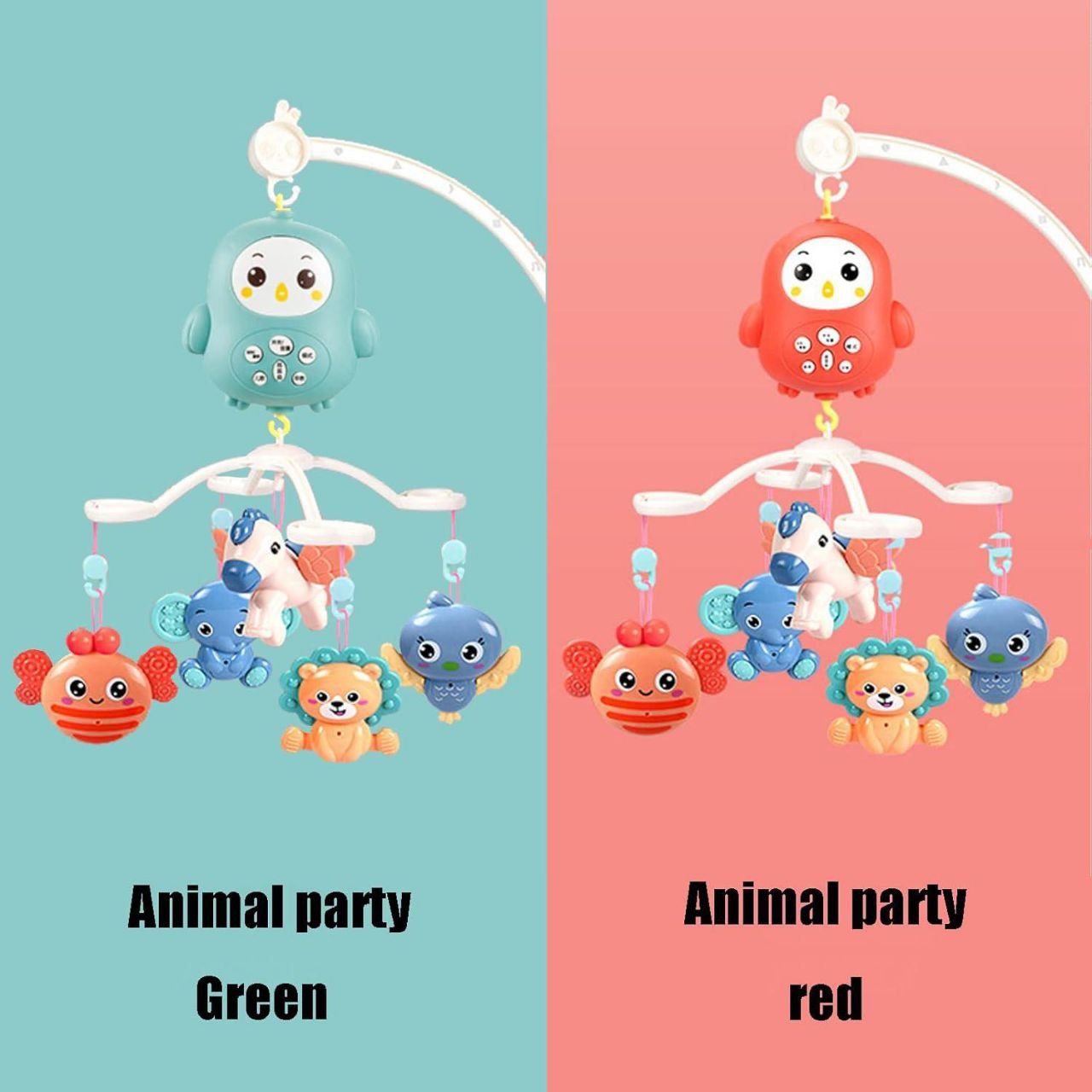 تعليقة سرير بيبي مع موسيقى متحركة مع تحكم