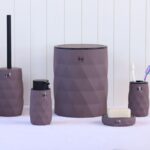طقم اكسسوار حمام - Luminous Brown & Black