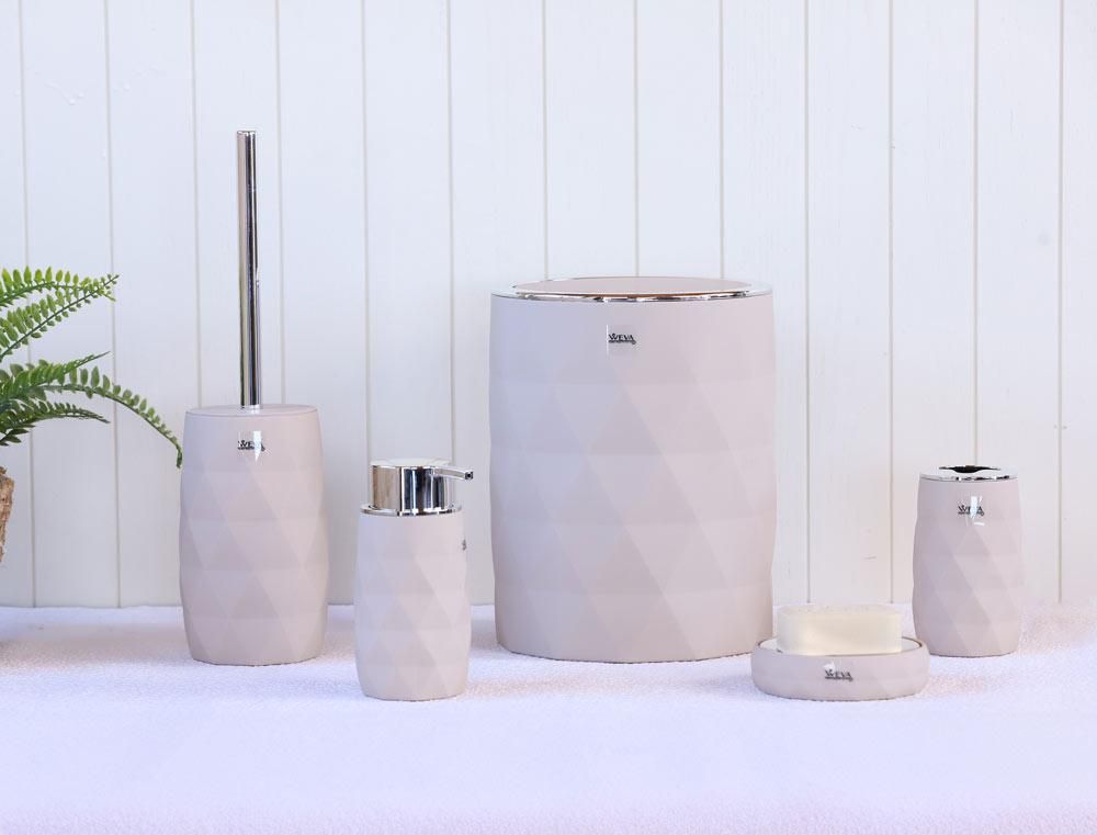 طقم اكسسوار حمام - Luminous Smoke & Silver