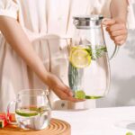 شاف ماء زجاج غطاء ستانلس