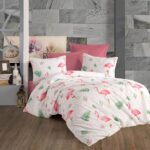 طقم شراشف قطن مفرد - Flamingo