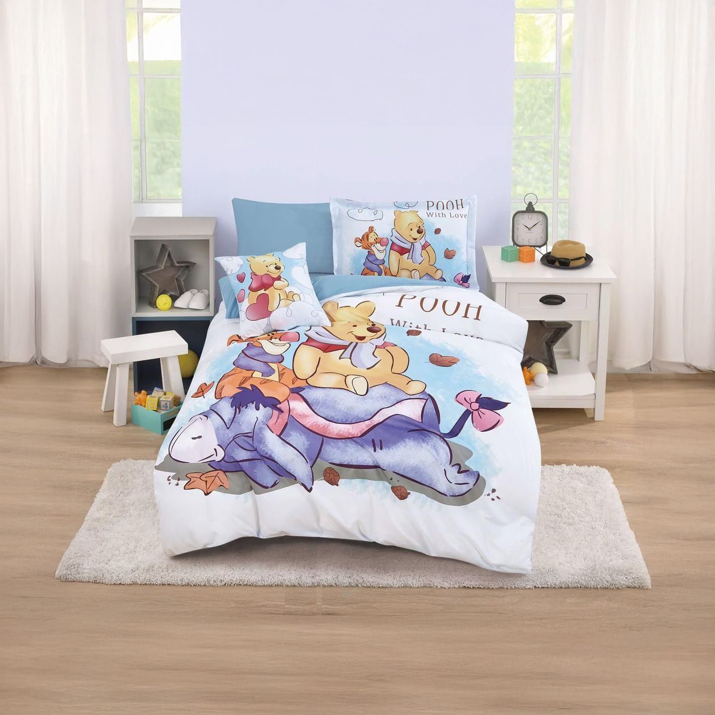 طقم اللحاف مفرد ونص 5 قطع