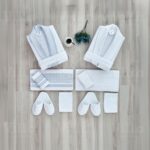 طقم ارواب 12 قطعة - أبيض و أبيض