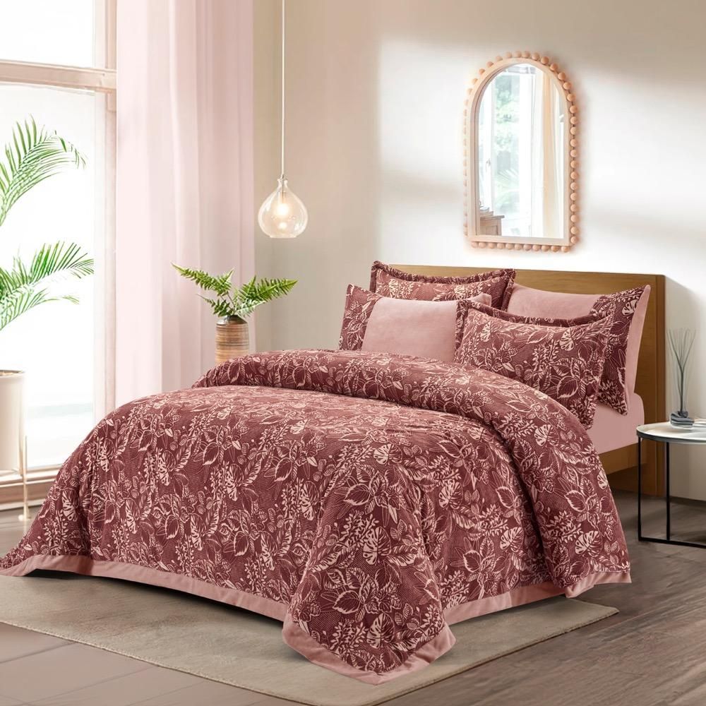 طقم اللحاف كينج بني - Patmos