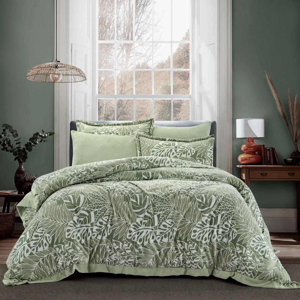 طقم اللحاف كينج أخضر - Lemnos