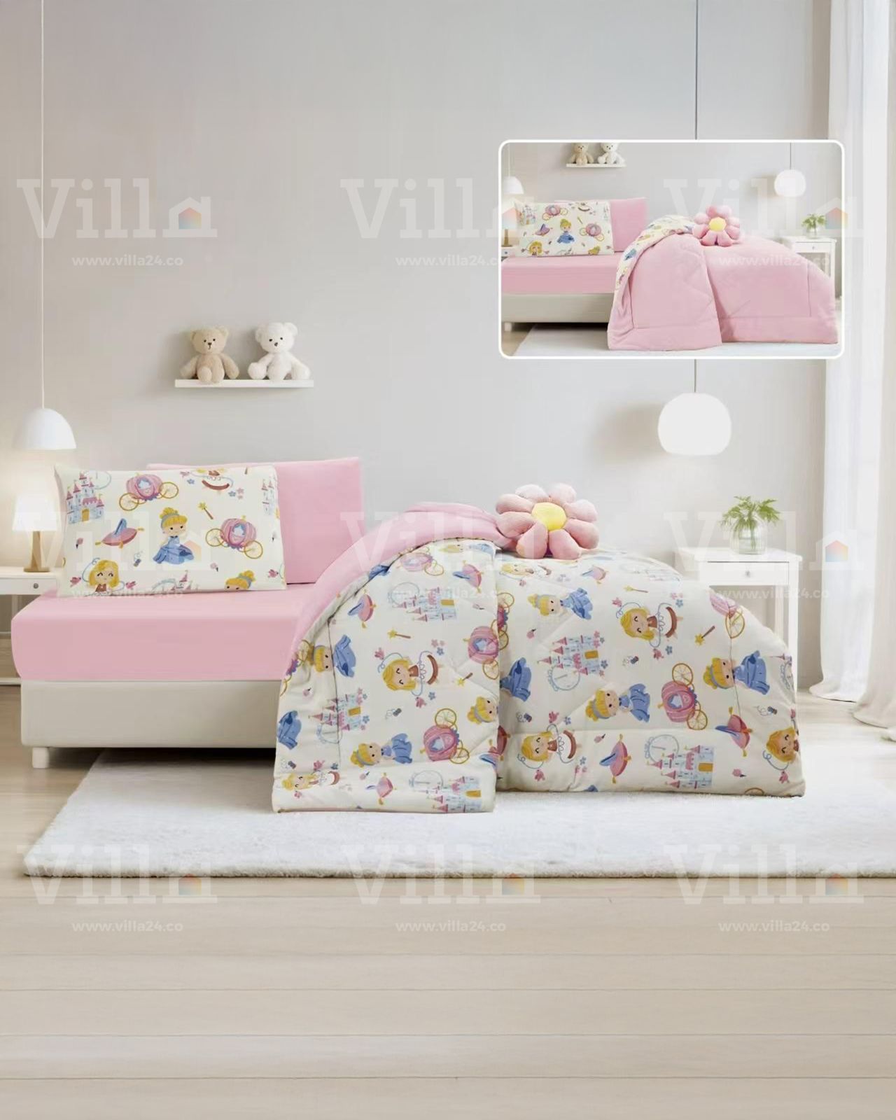 طقم لحاف مفرد /مفرد ونص 5 قطع اطفال LEO