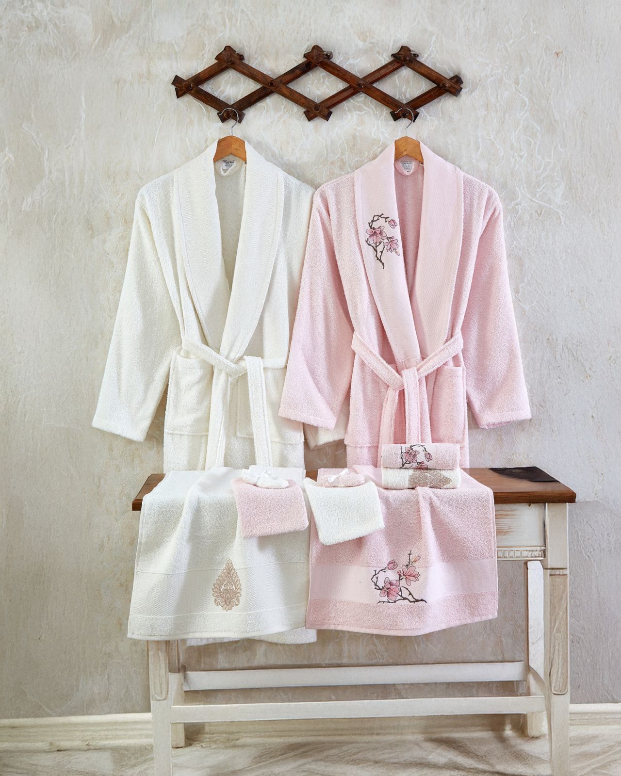 طقم ارواب 10 قطع قطن تركي - زهر وكريم