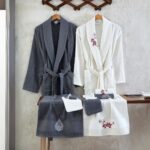 طقم ارواب 10 قطع قطن تركي - سكني وكريمي