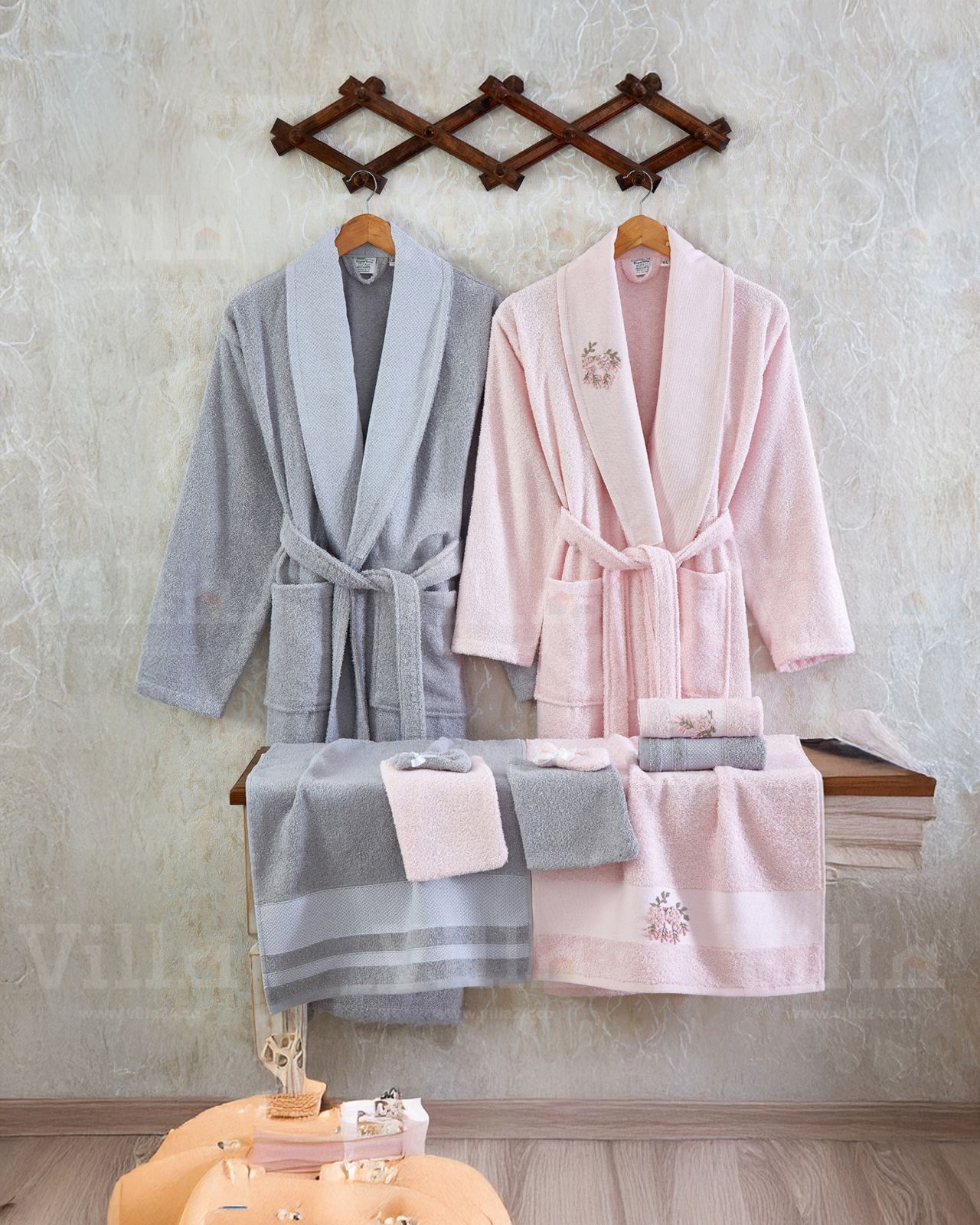 طقم ارواب 10 قطع قطن تركي - زهر وسكني