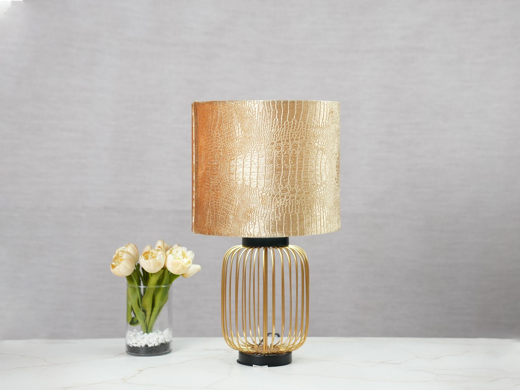 مصباح طاولة معدني - Nickel