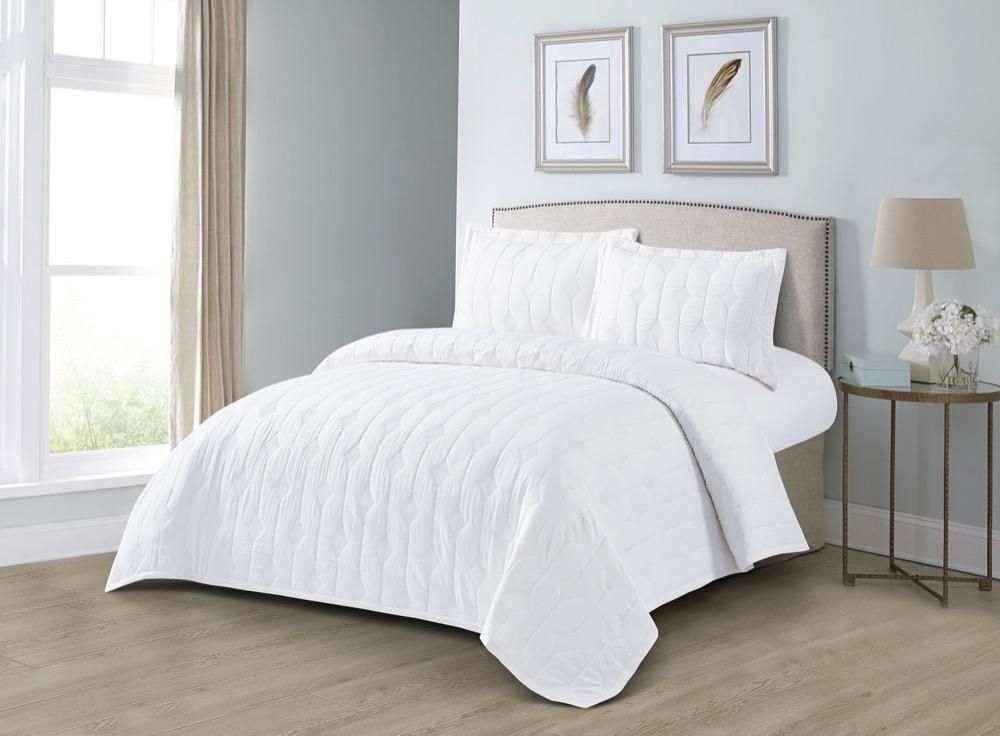 طقم شراشف كينج - Geotess White