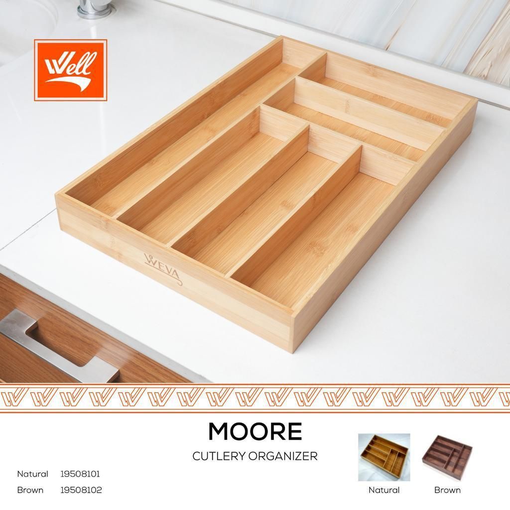 منظم أدوات مطبخ بني - Moore