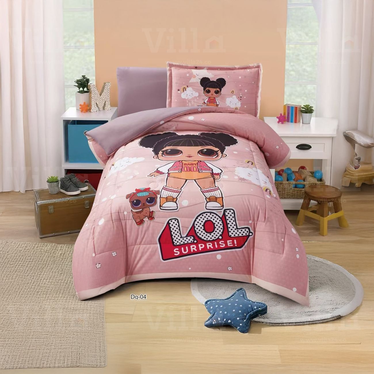 طقم لحاف مفرد 4 قطع LOL